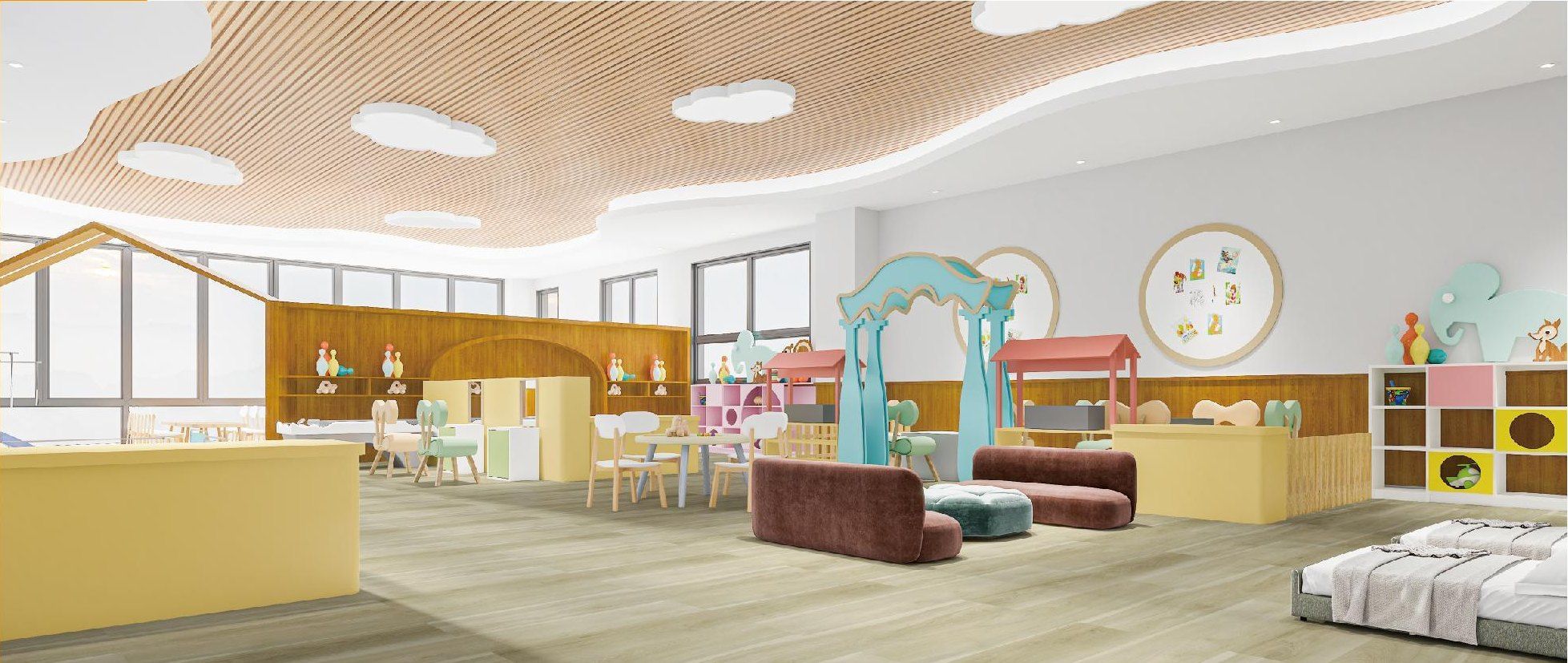 恒普 HV5006 SPC 地板用于幼儿园活动区